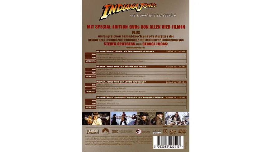 Indiana Jones 1-4  [4 DVDs]