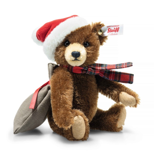 Weihnachtsmann Teddybär, 18 cm, braun