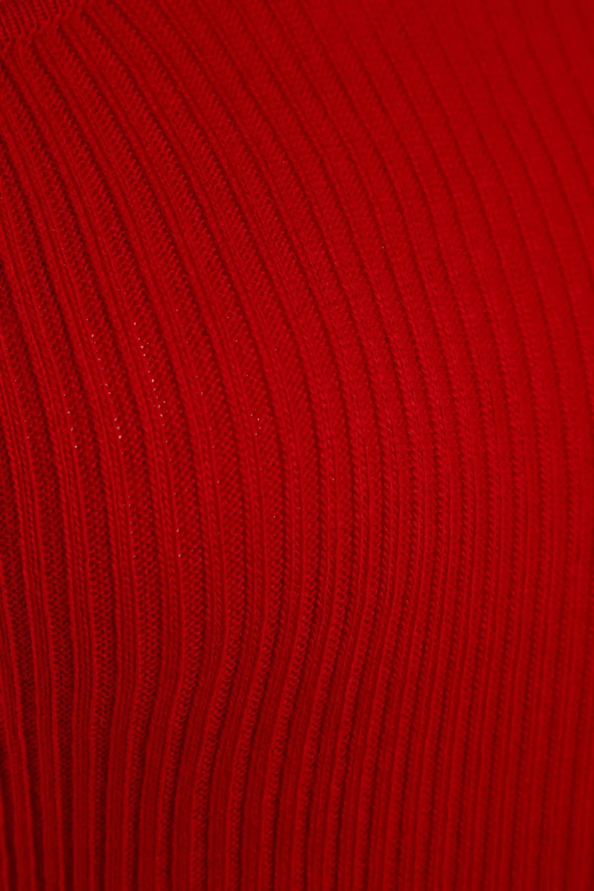 Trendyol Collection  Rotes, detailliertes Strickkleid mit Ausschnitten TWOAW23EL00074
