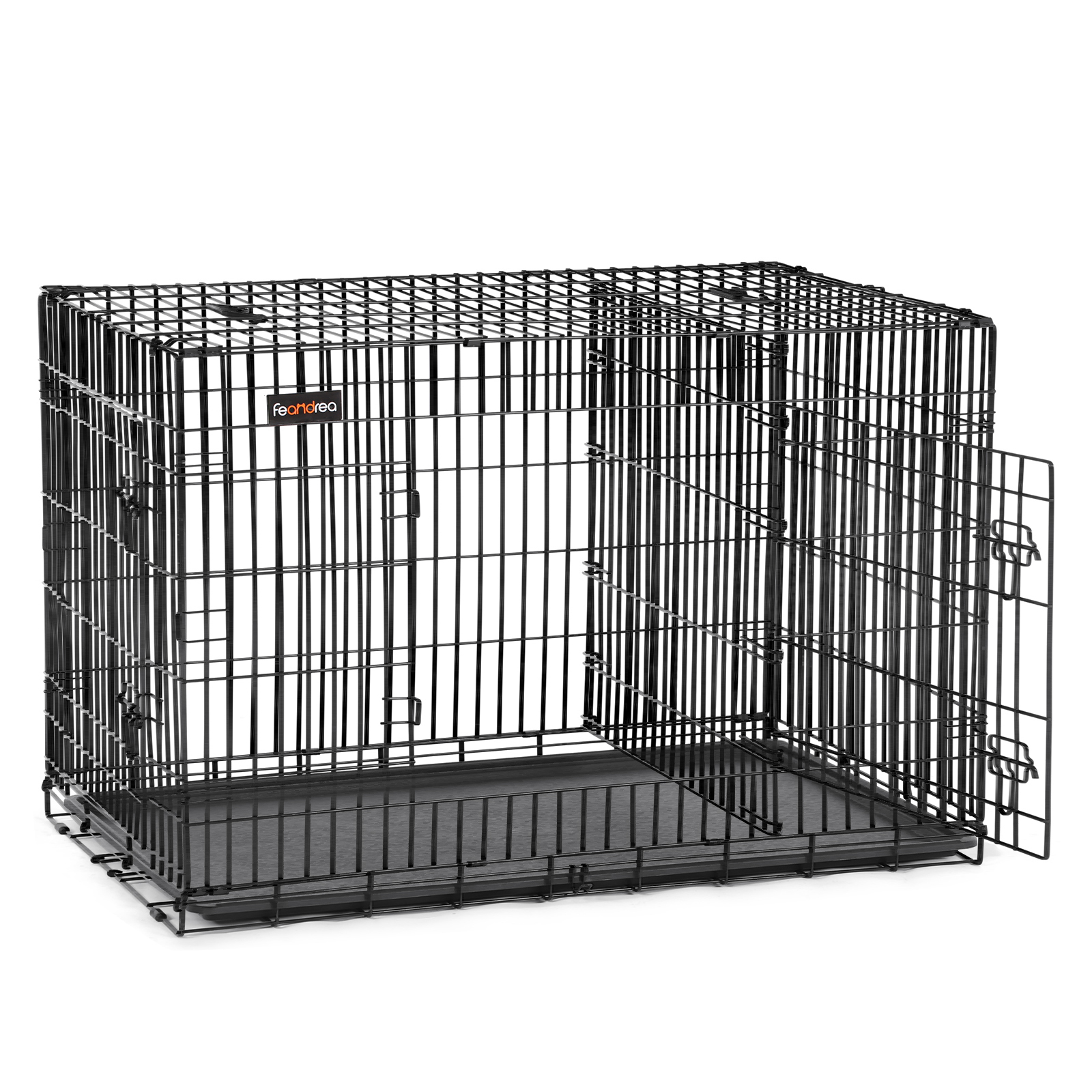 FEANDREA Transportboxen & Gitterboxen FEANDREA Hundekäfig mit Trennwand