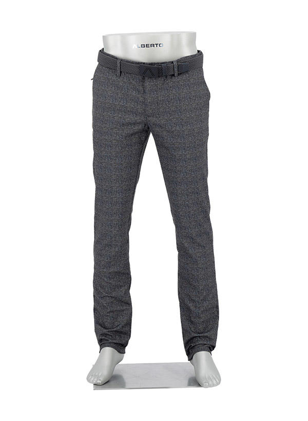 Alberto Golf, Golfhose Rookie, Regular Fit, Jersey, dunkelgrau kariert
