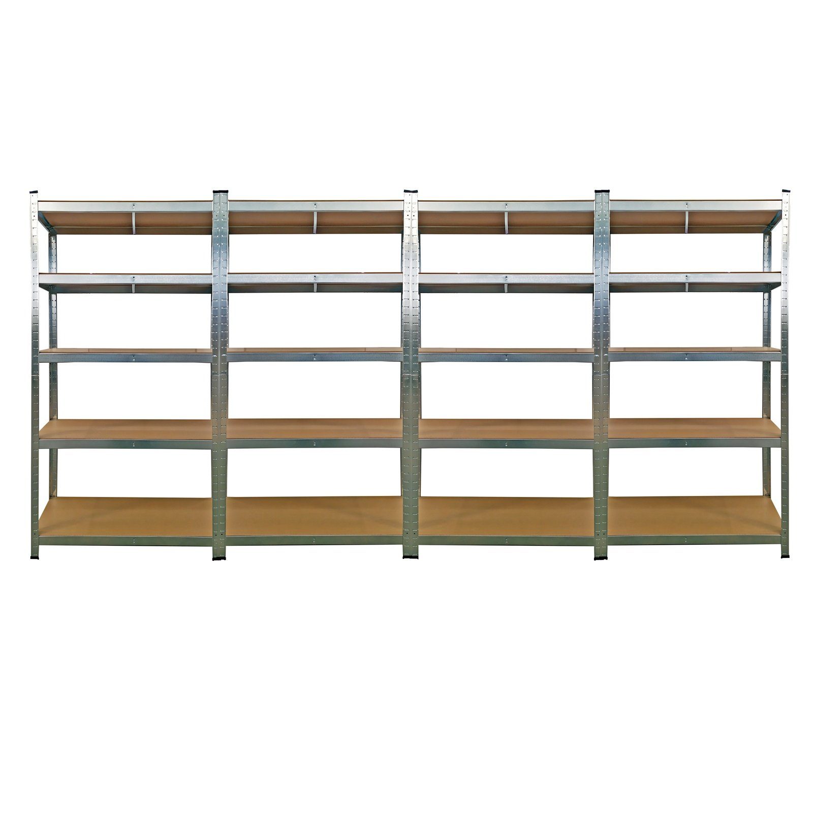 Grafner Schwerlastregal Lagerregal 180x90x40 cm mit 5 Böden max. 875 kg Metall verzinkt, Stck, Kellerregal Steckregal Werkstattregal TÜV / GS geprüft