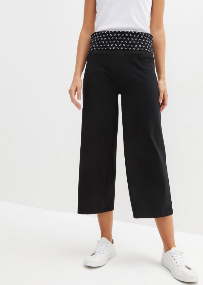 Shirt-Culotte mit Bequembund, wadenlang