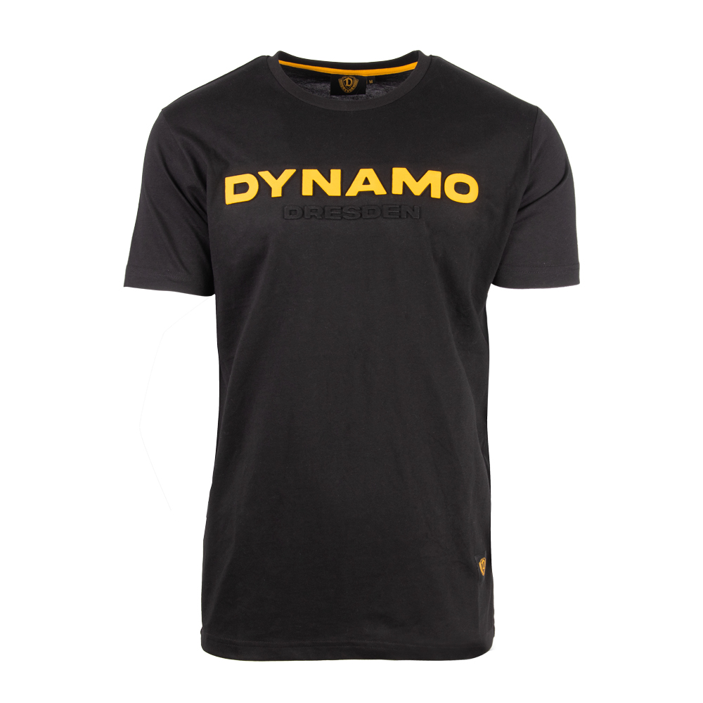Herren T-Shirt DD Prägung schwarz-gelb