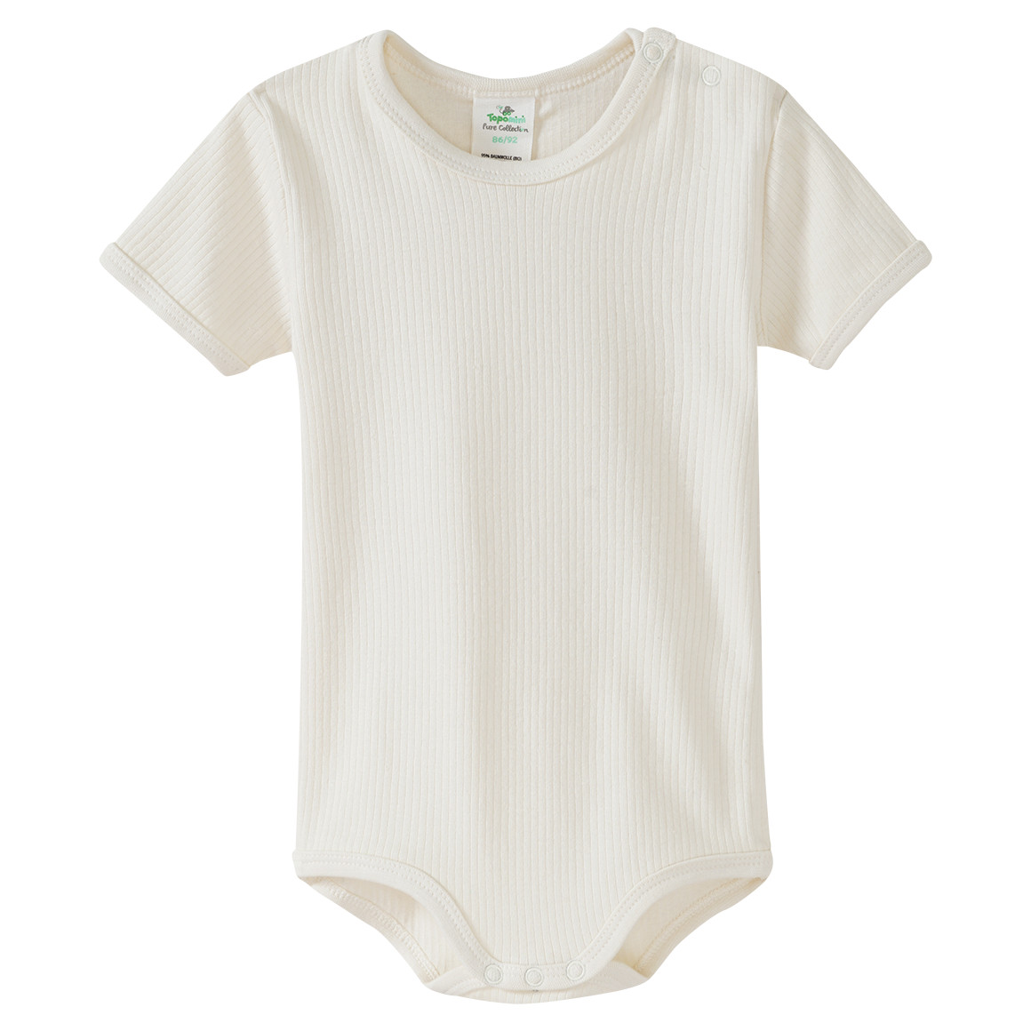 3 Baby Bodys mit Rippstruktur