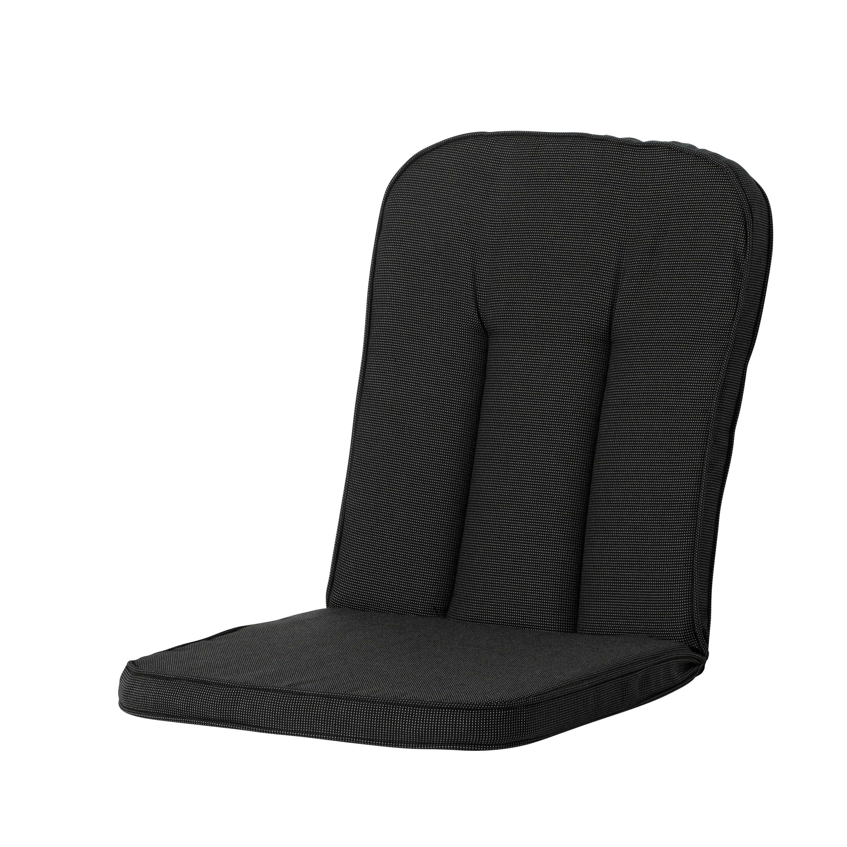 Madison Rib Schwarz 100 x 48 Kissen mit hoher Rückenlehne
