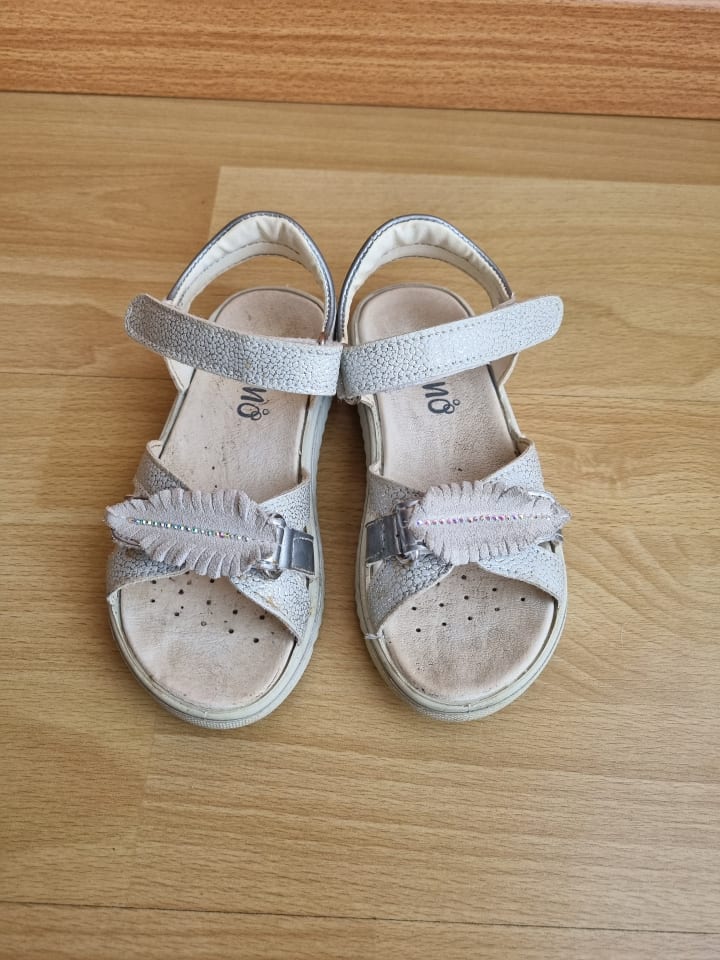 lamino Leder-Sandalen in Silber günstig kaufen 27