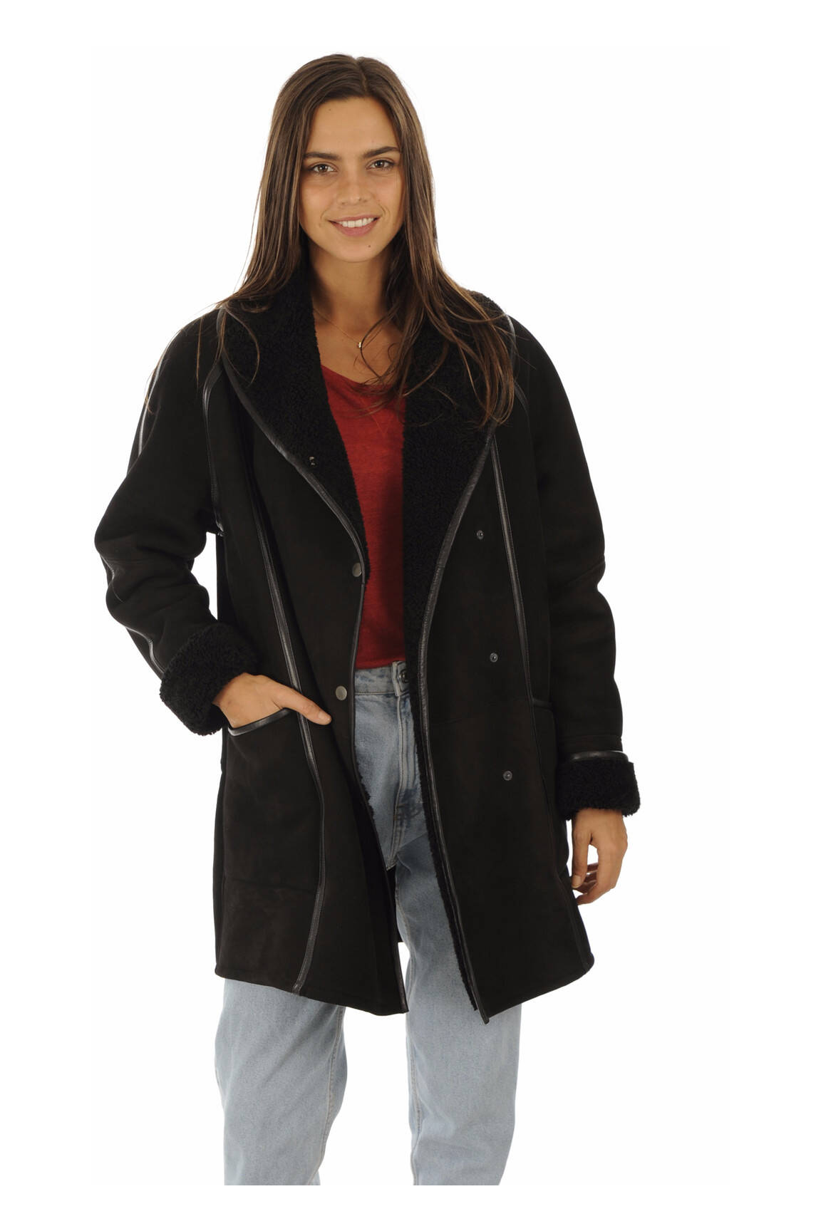 La Canadienne Manteaux Longs Femme couleur noir