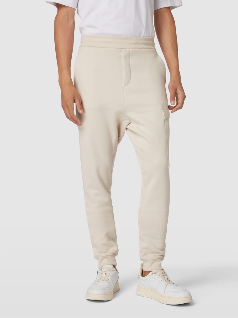 Sweatpants mit Cargotasche Modell 'PEOVA' in stein