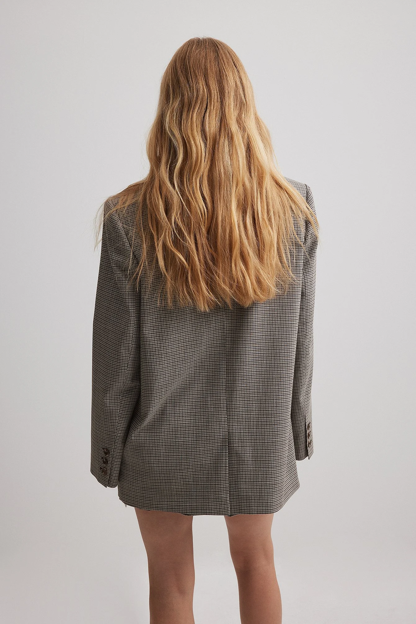 Kleinkarierter Oversize-Blazer
