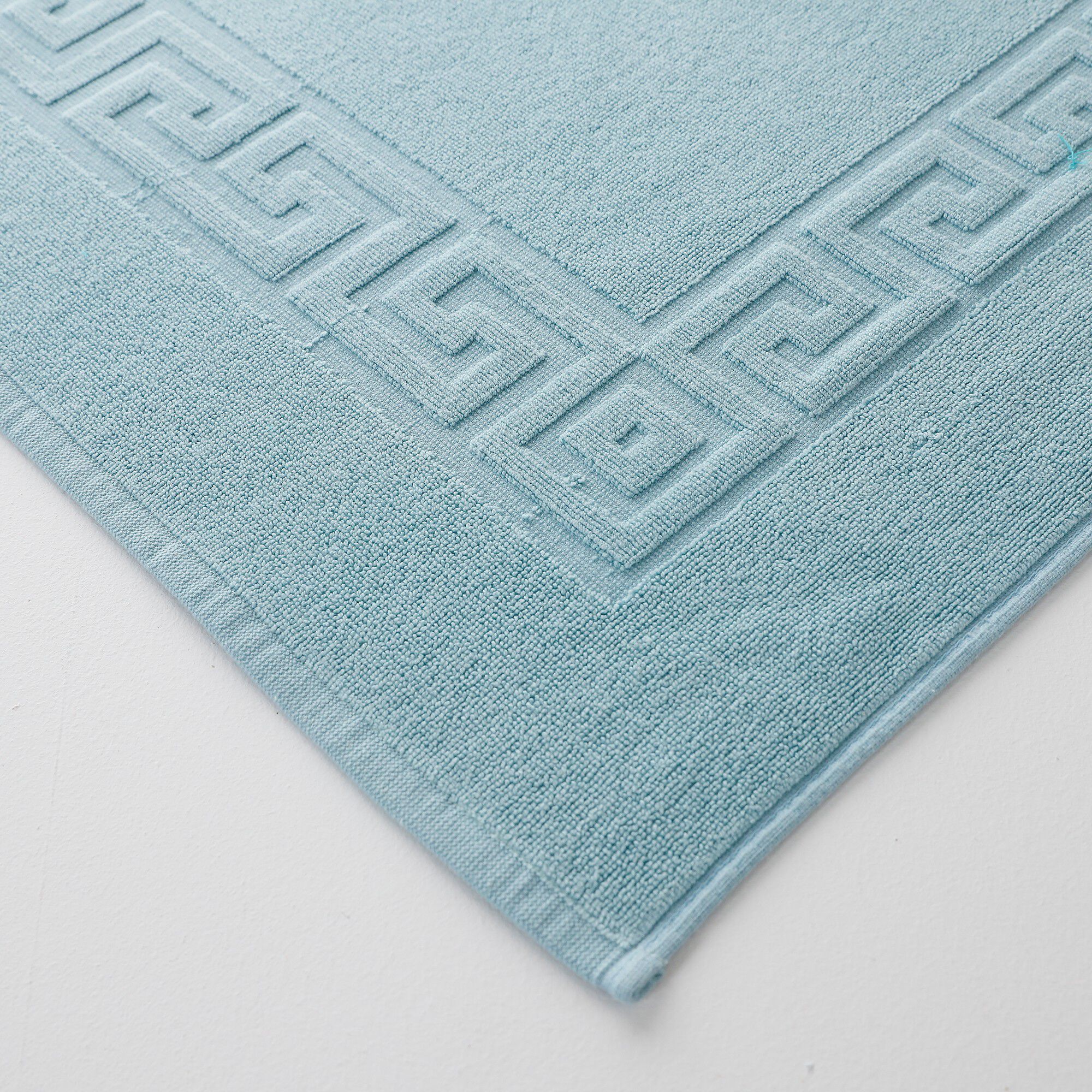 Tapis de bain éponge liteau motif frise grecque