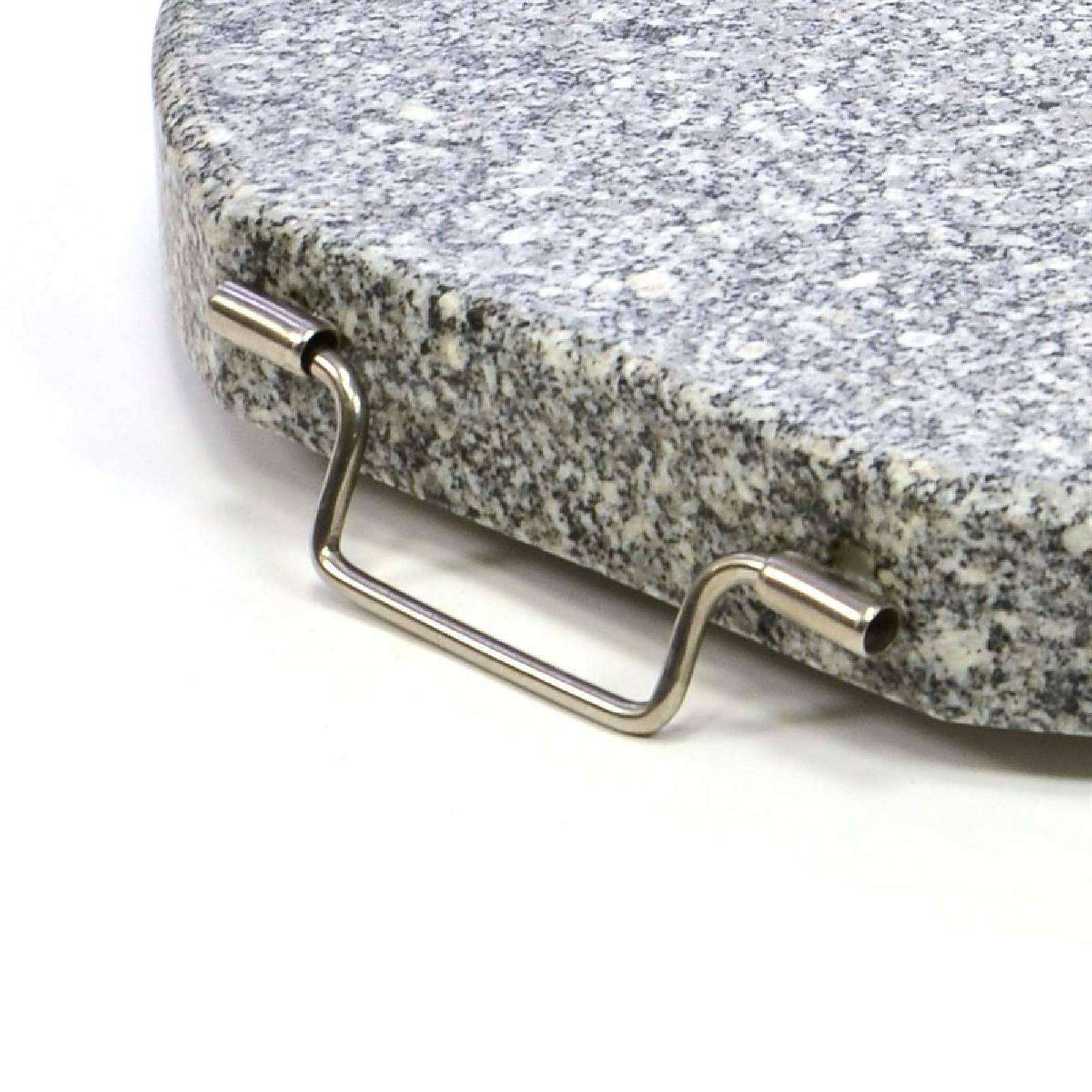 VCM Betonschirmständer Sonnenschirmständer mit Rollen Granit/Edelstahl