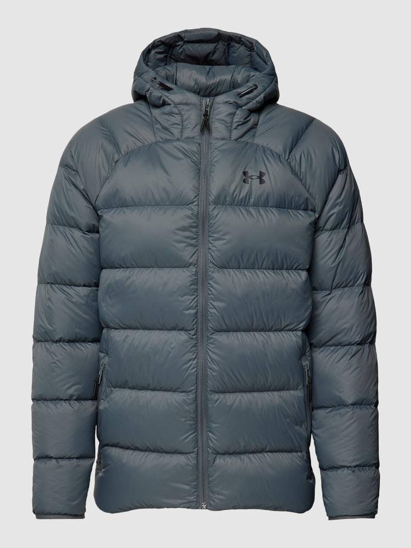 Daunenjacke mit Kapuze in anthrazit