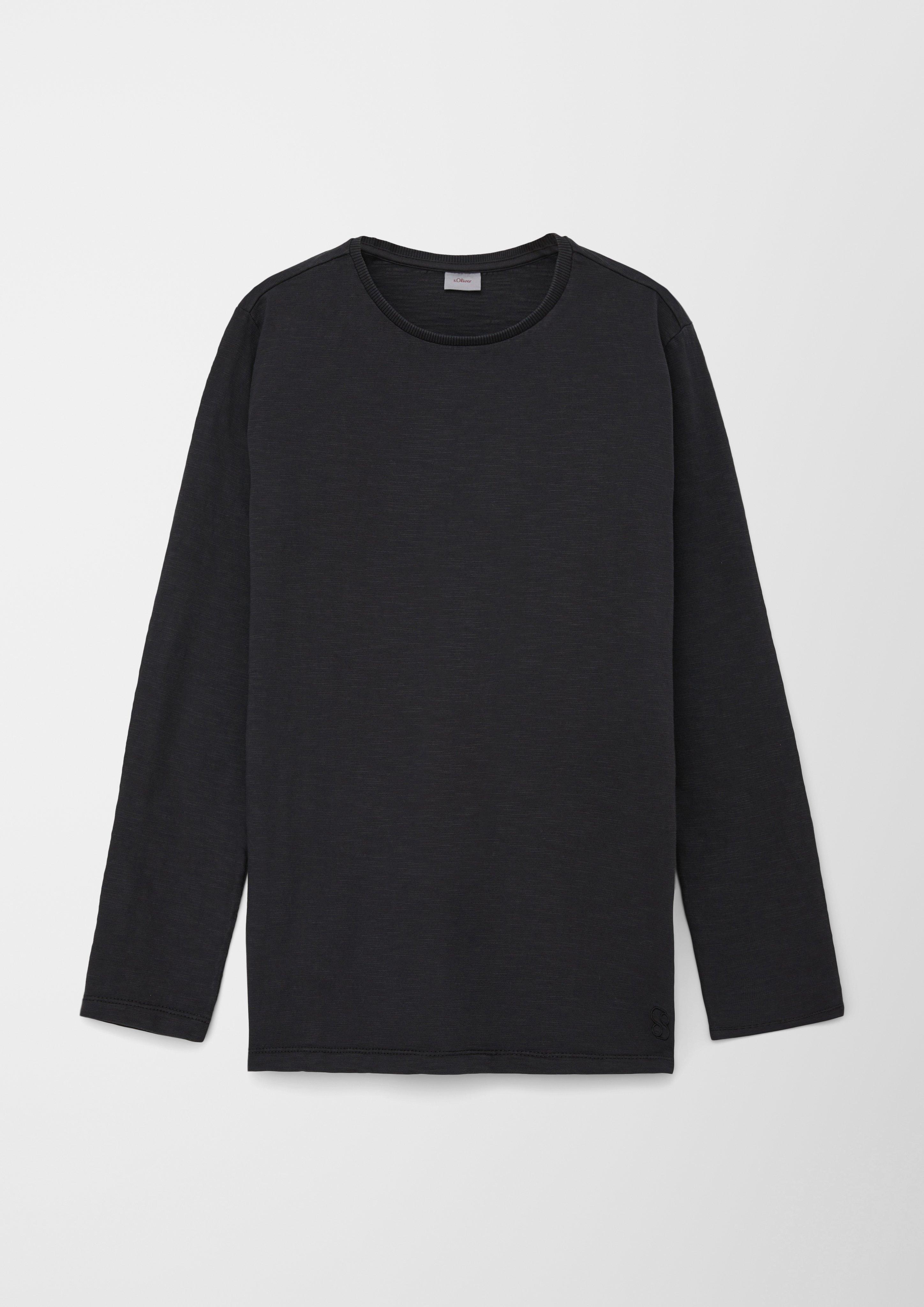 Longsleeve in Flammgarnstruktur  2123056-9999