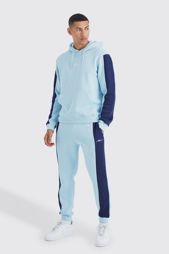 Slim-Fit Man Signature Colorblock Trainingsanzug