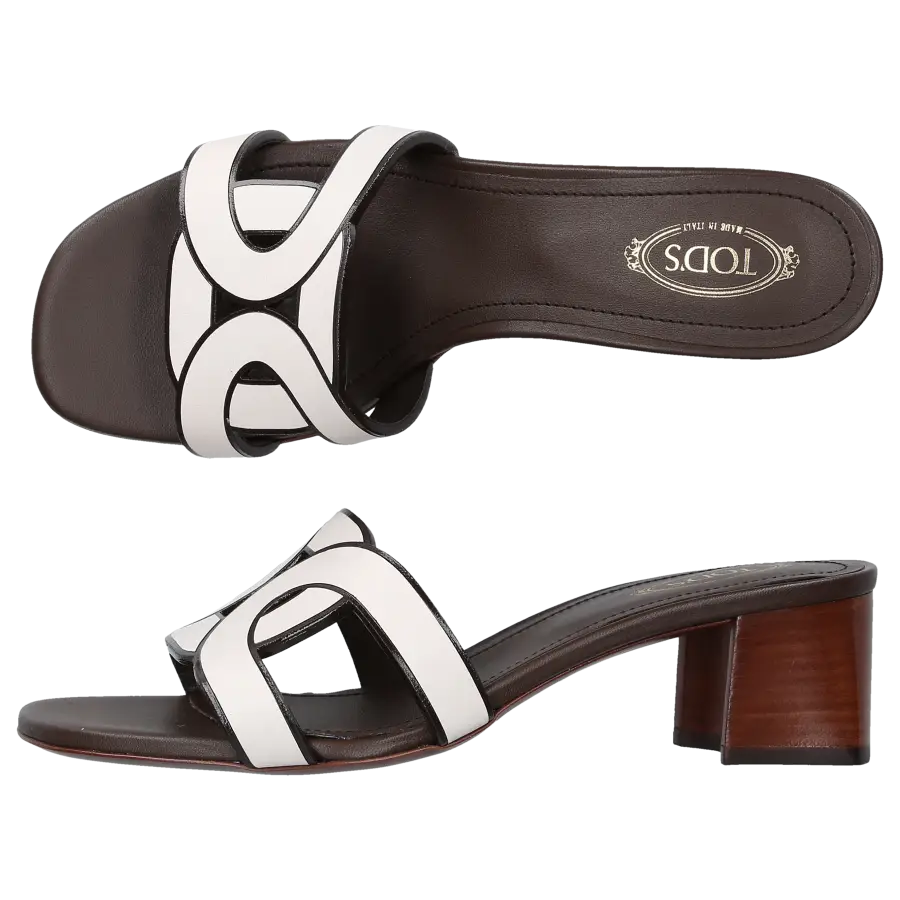Tod's - Pantoletten KATE Veloursleder - weiß