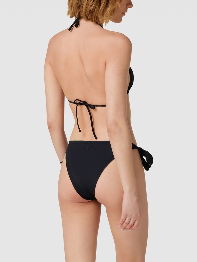 Bikini-Oberteil mit Spaghettiträger in schwarz