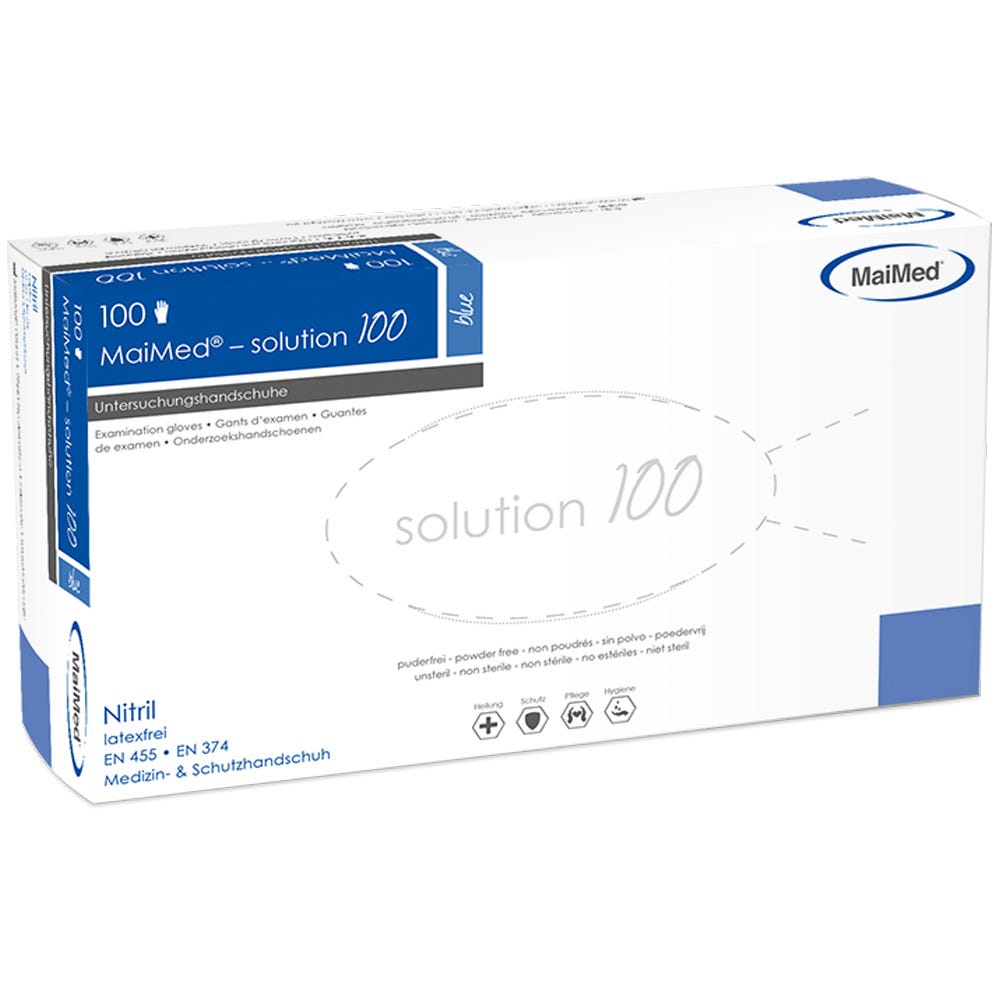 MaiMed Solution 100 Nitril 100 Stück Blau Gr. XS