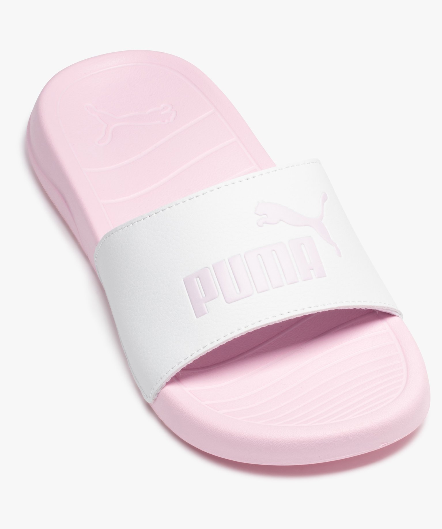 Mules de piscine femme détail métallisé - Puma blanc | GEMO