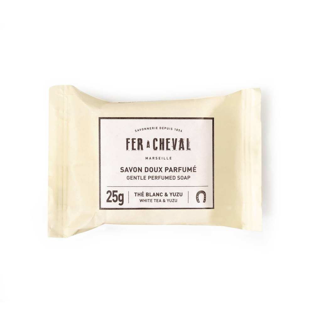 fer à cheval SAVON DOUX PARFUME - THE BLANC & YUZU 25G Savon Solide