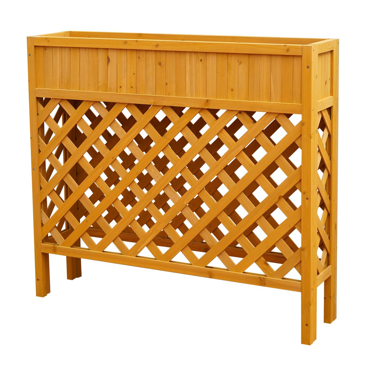 Powertec Garden Pflanzgefäß aus Holz ca. 100 x 25 x 90cm