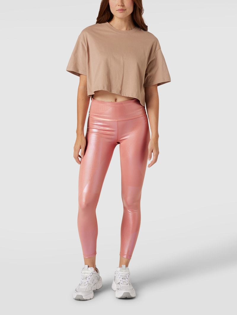 Leggings in schimmernder Optik in rosa