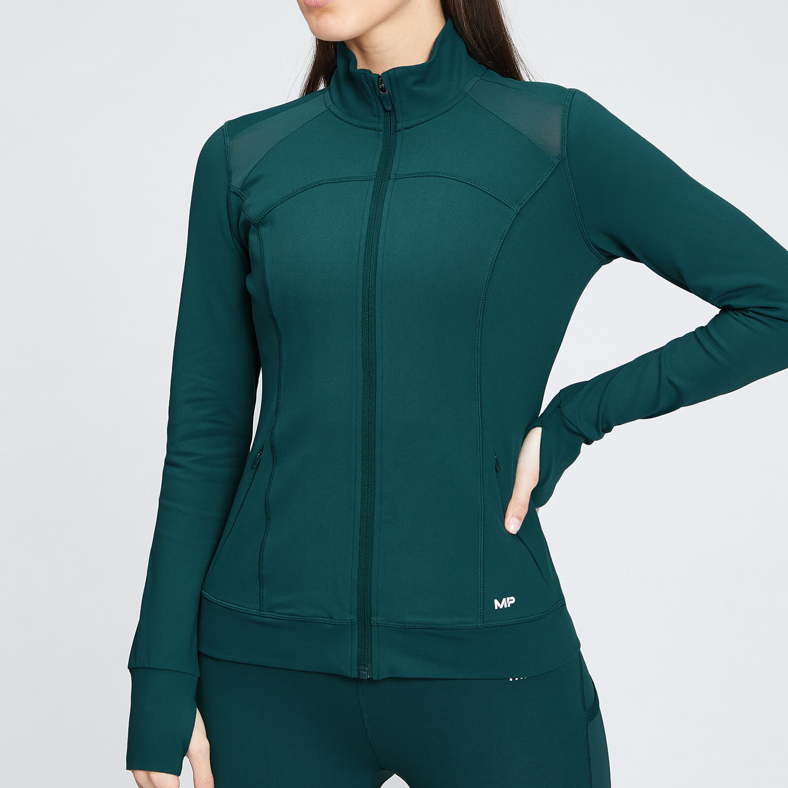 Veste en maille filet MP Power pour femmes – Bleu sarcelle foncé