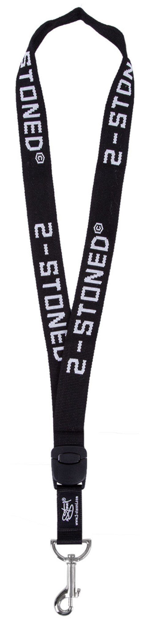 2Stoned Schlüsselanhänger Schlüsselband Classic L Unisex, 2.5 cm breit, 65 cm lang (VPE, 1 Stück), mit abnehmbaren Karabiner