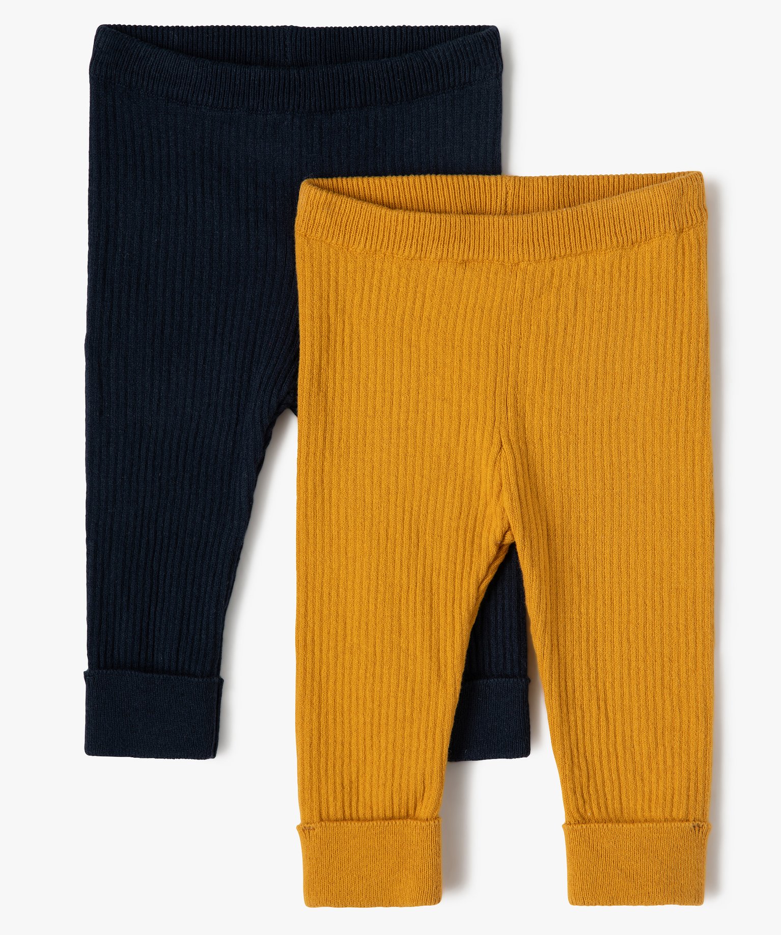 Pantalon bébé en maille ctelée (lot de 2) | GEMO