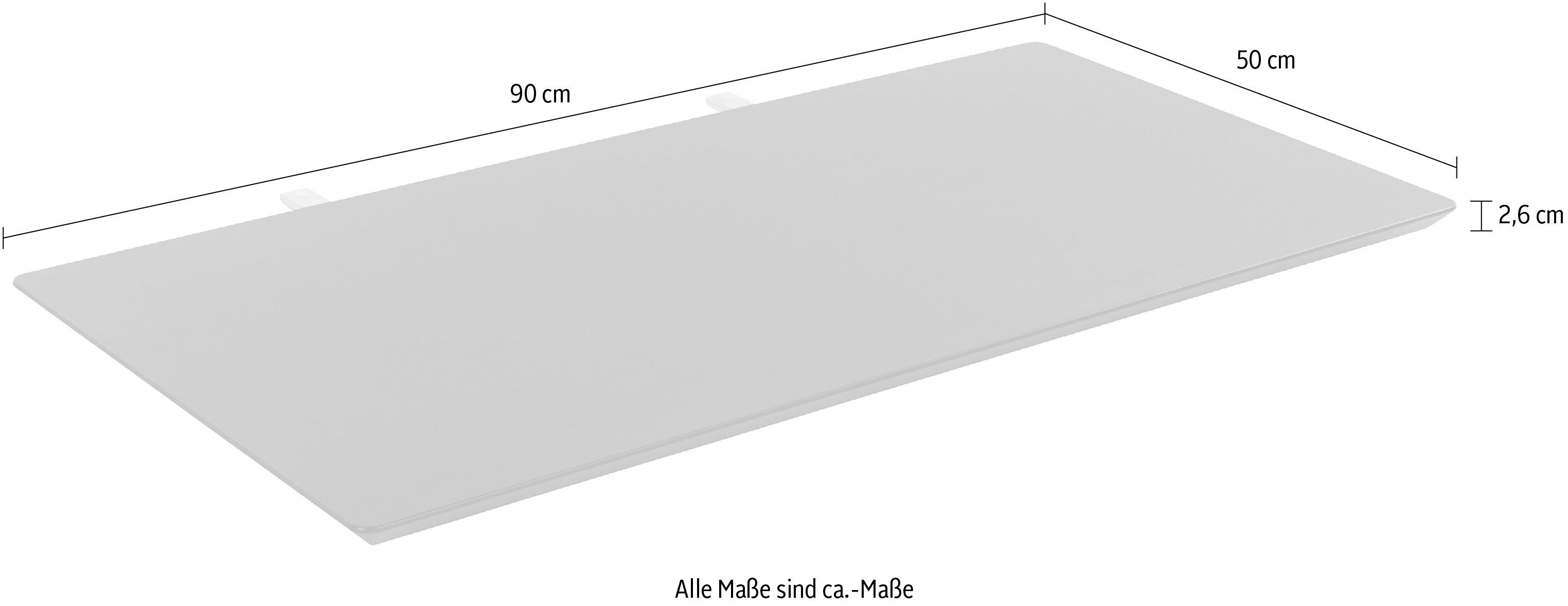 andas Ansteckplatte Vallby, 1St., Tischplatte in einer pflegeleichtem Linolium, Breite 50 cm