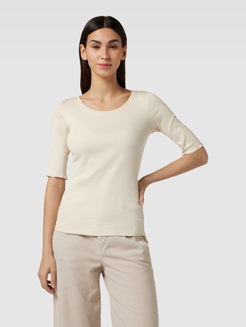 Longsleeve mit Rundhalsausschnitt in sand
