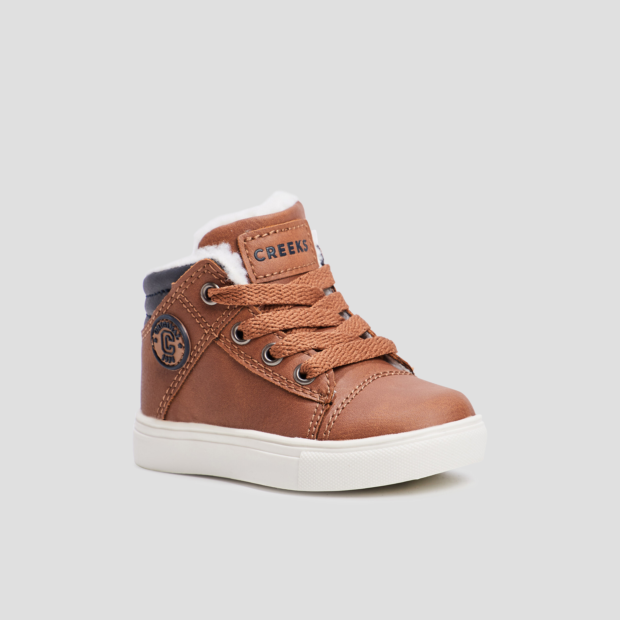Baskets montantes zippées Creeks marron bébé garçon | La Halle