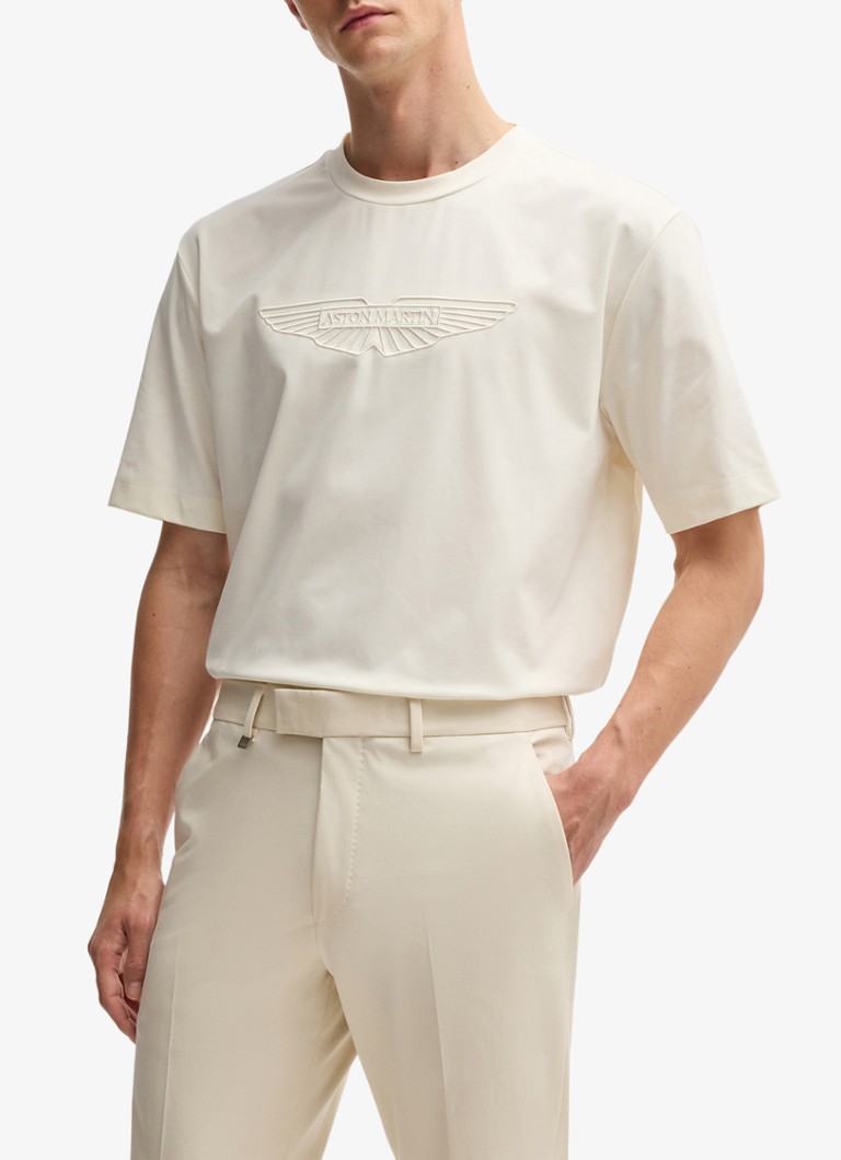 Koszulka HUGO BOSS x ASTON MARTIN z haftowanym logo