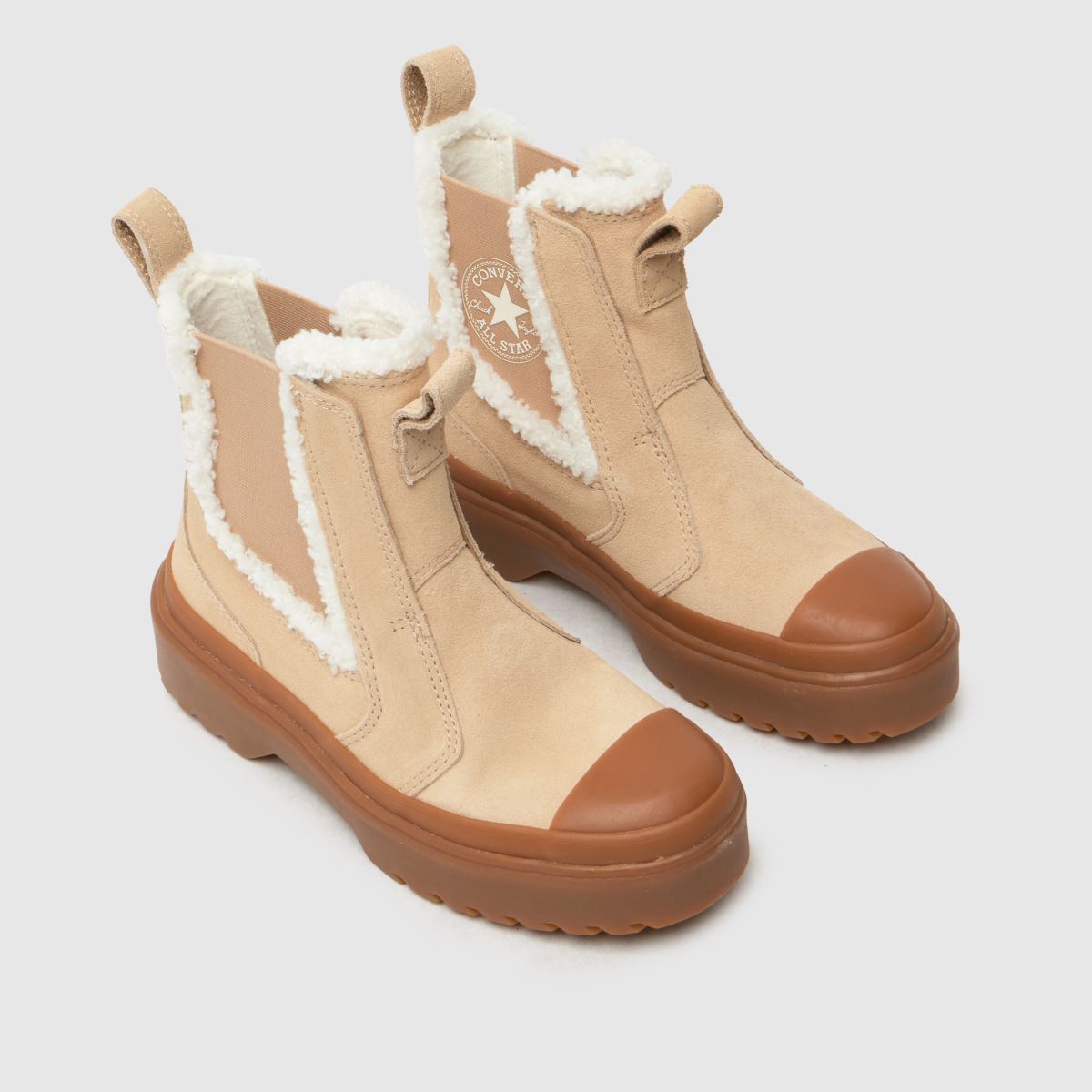 Converse beige All Star Chelsea Lugged flickor juniorsneakers