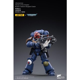 Warhammer 40k Actionfigur 1/18 Ultramarines Heroes of the Chapter Brother Veteran Sergeant Castor 12 cm