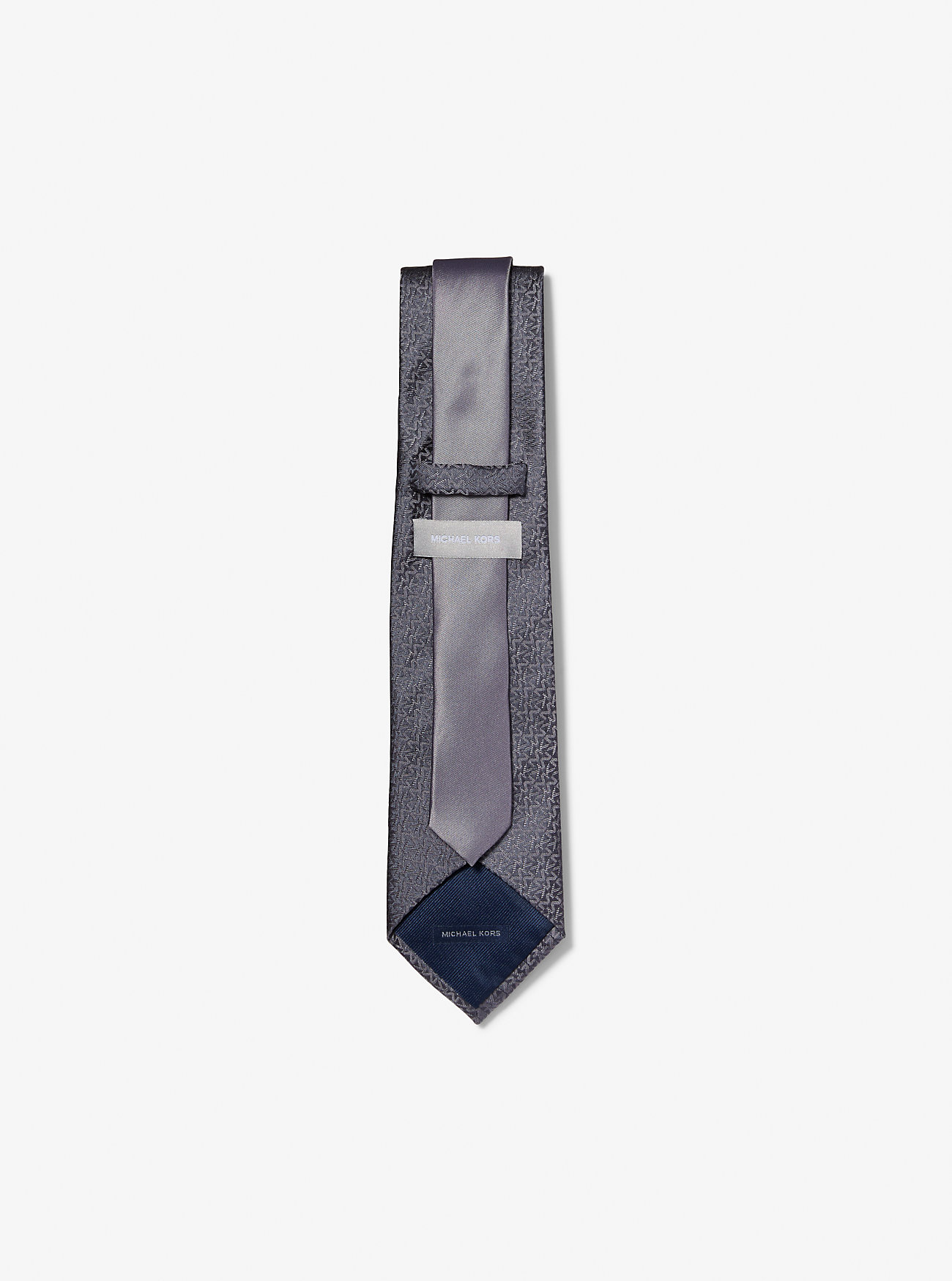 Silkeslips med grafisk logo - GRÅTT