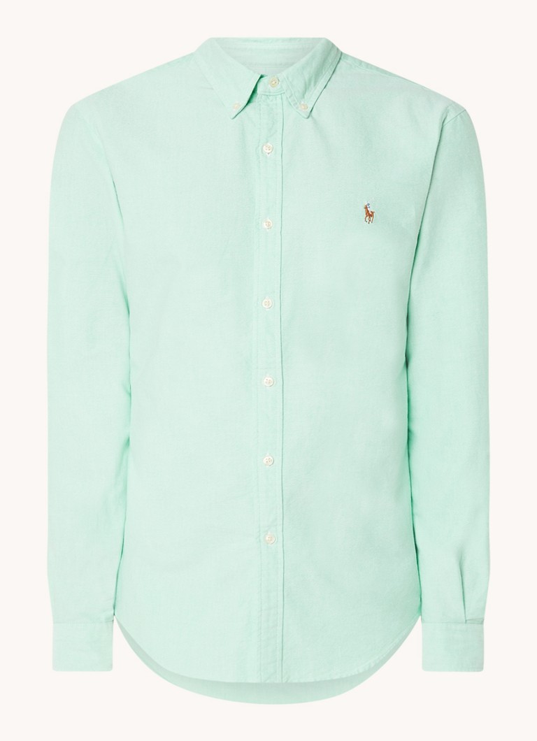 Ralph Lauren pieguļoša piegriezuma krekls ar pogājamu apkakli