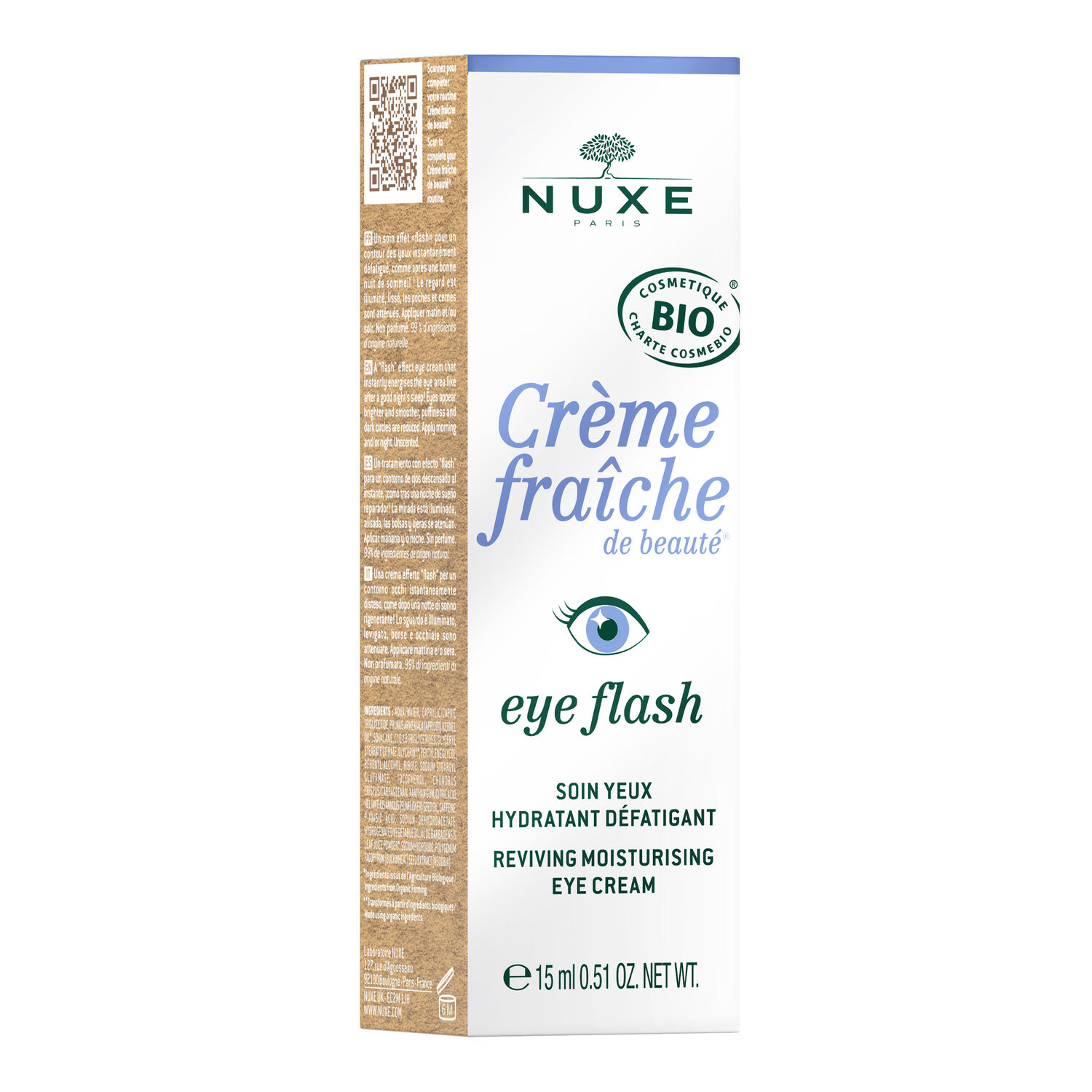 Nuxe Crème Fraiche De Beauté Eye Flash Soin Yeux Hydratant Bio