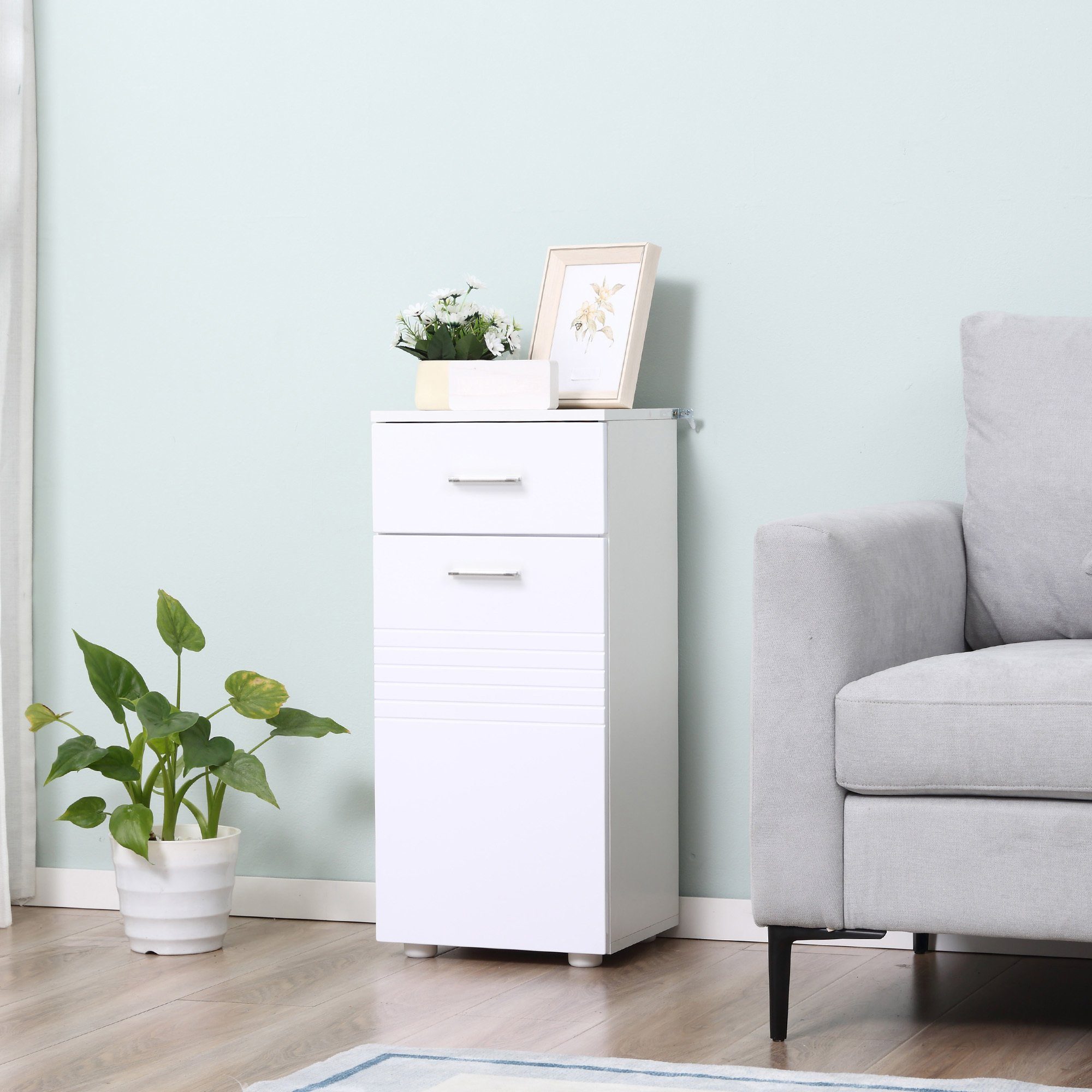 Kleankin Badkommode Badezimmerschrank mit Schublade
