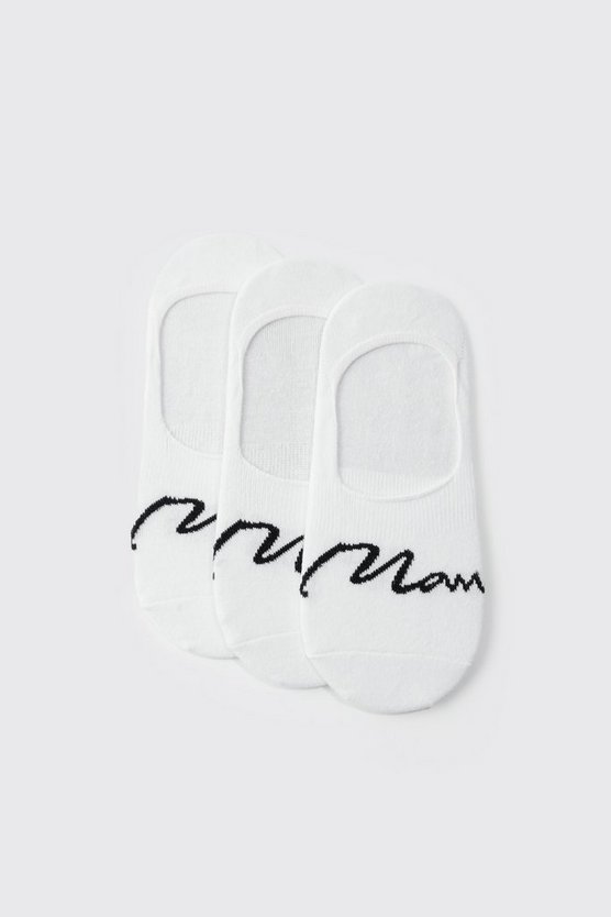 3er-Pack unsichtbare Man Signature Socken