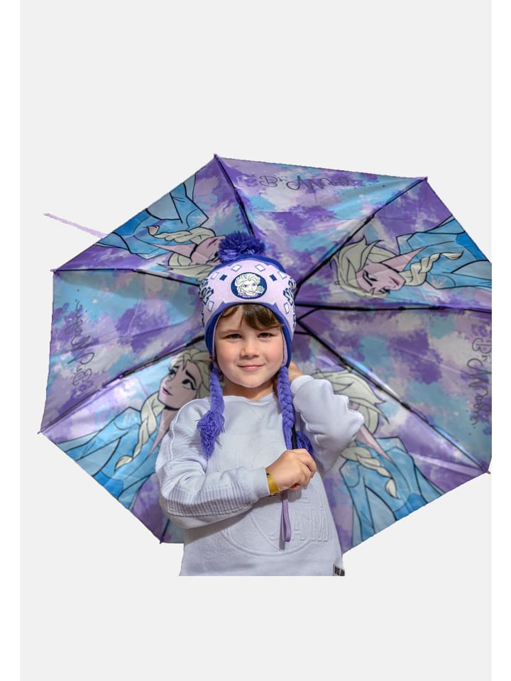 Disney Frozen Regenschirm Elsa Taschenschirm in Lila günstig kaufen onesize
