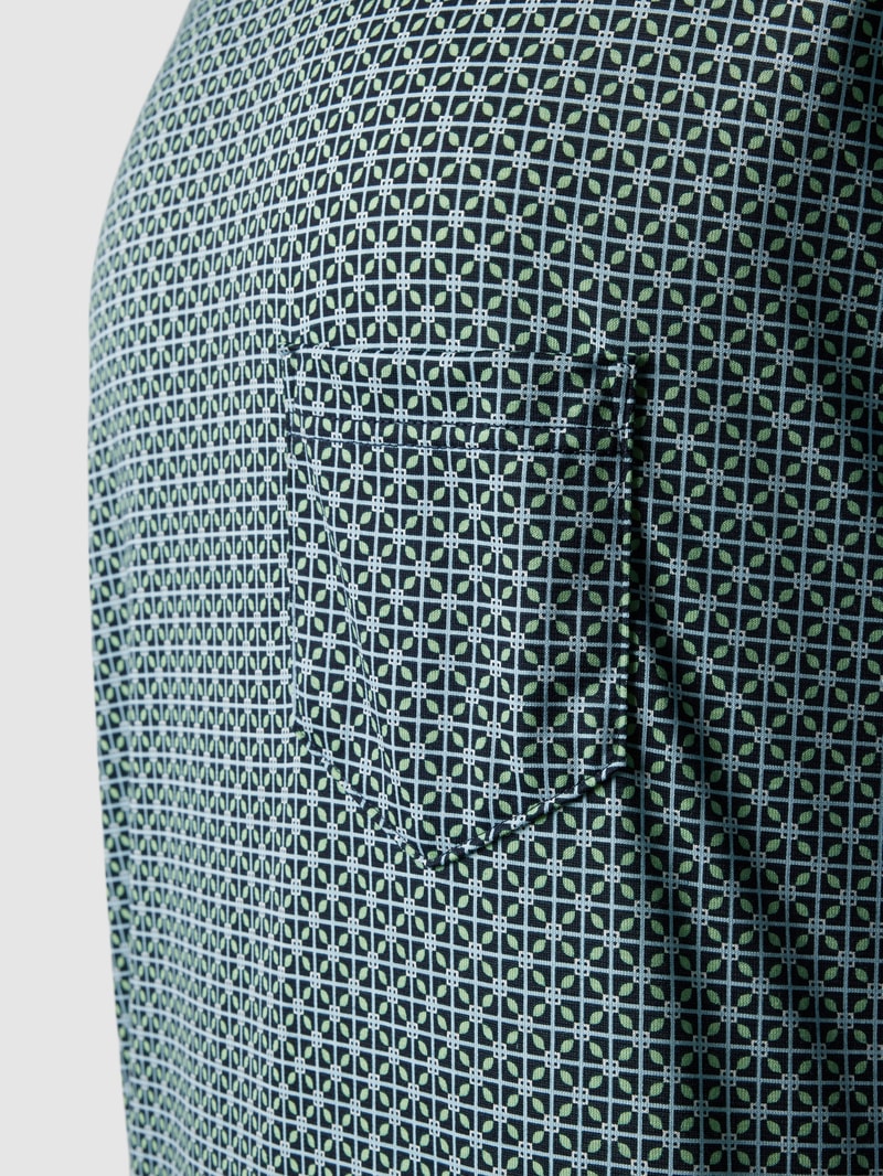 Pyjama mit Label-Detail in dunkelgrün