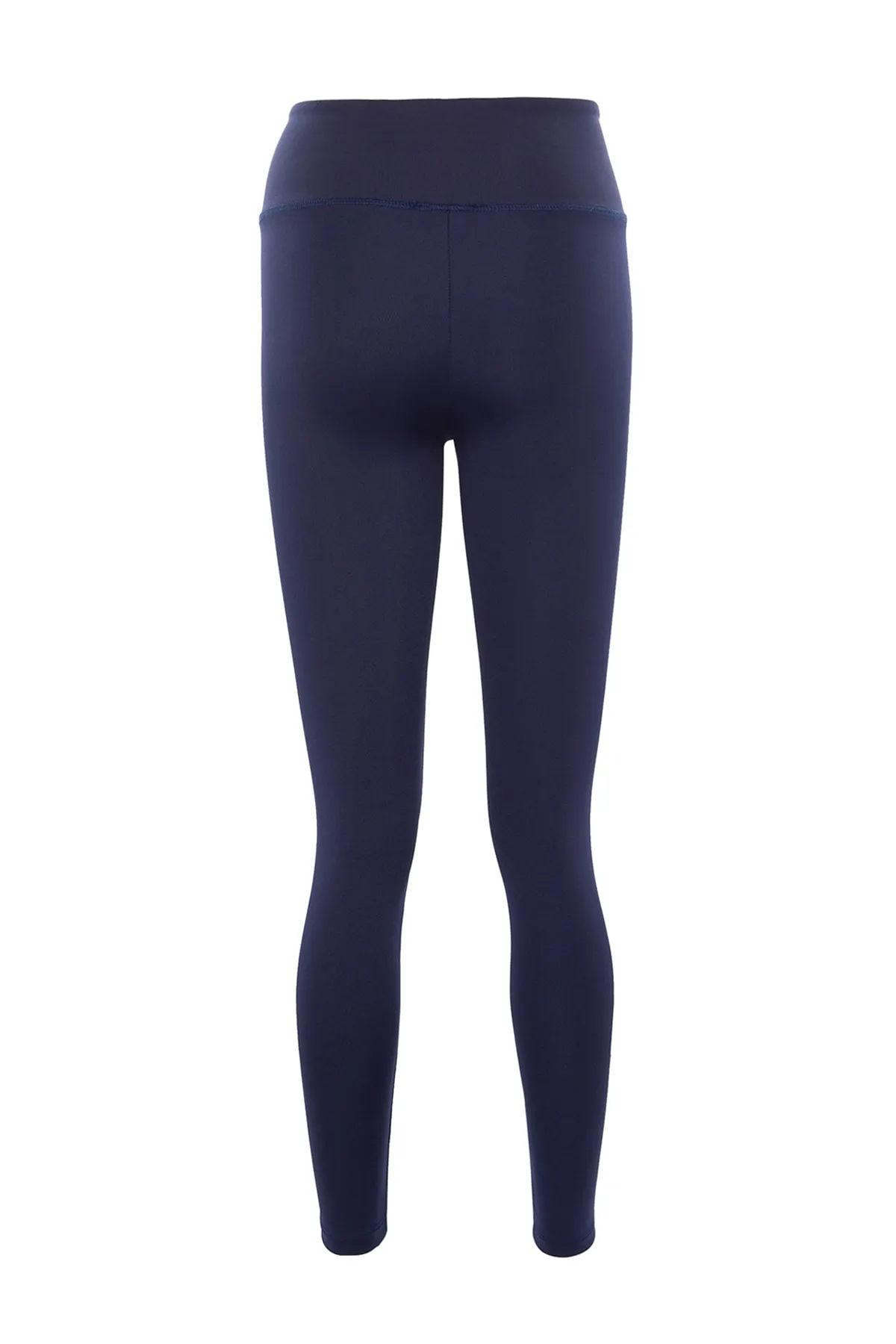 Trendyol Collection  Marineblaue, zweireihige, gestrickte Sport-Leggings mit detaillierter Taille und durchgehender Länge TWOAW22TY0064