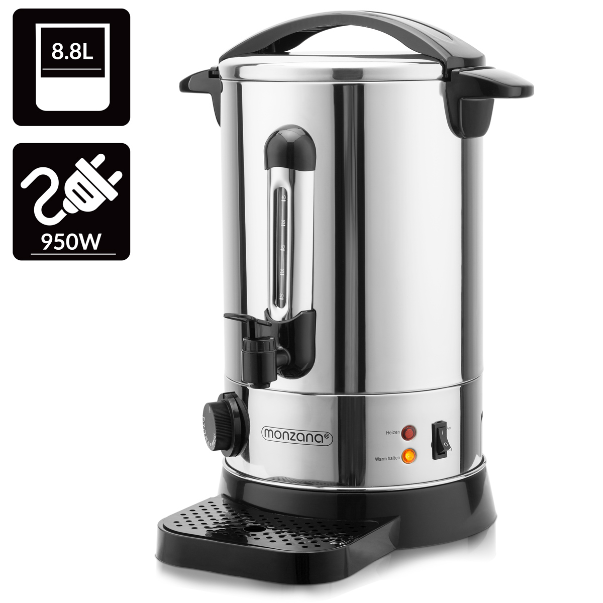 Casaria Deuba Glühweinkocher 8,8 ltr. mit Tropfschale
