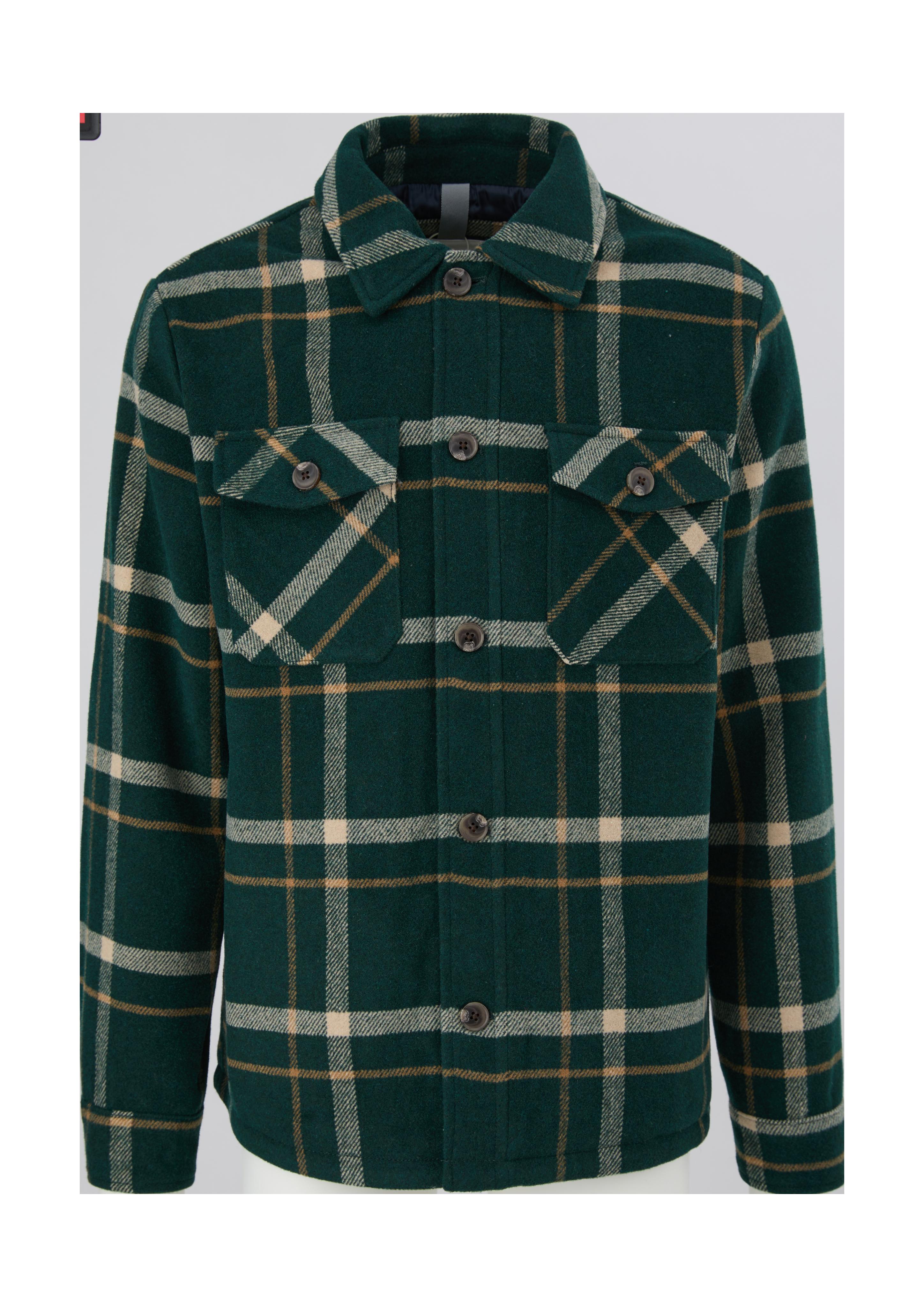 Hemdjacke aus Wollmix  2120483-79N7