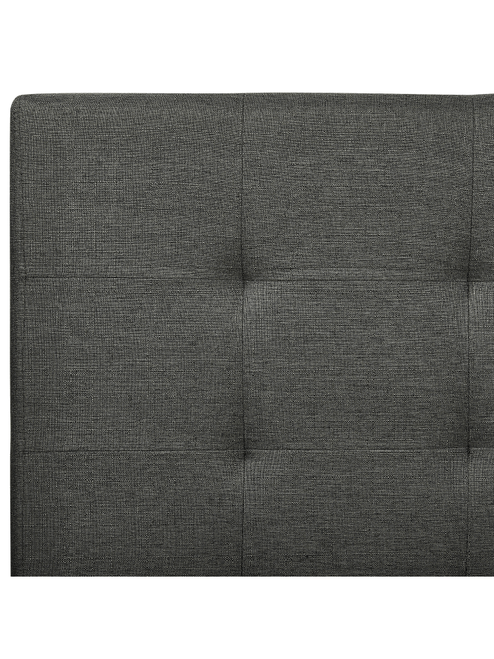 Beliani Doppelbett LA ROCHELLE in Grau/Schwarz - (W) 153 x (H) 109 x (L) 213 cm günstig kaufen onesize