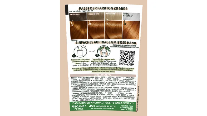 Garnier Good Dauerhafte Haarfarbe 7.43 - Kurkuma Kupfer