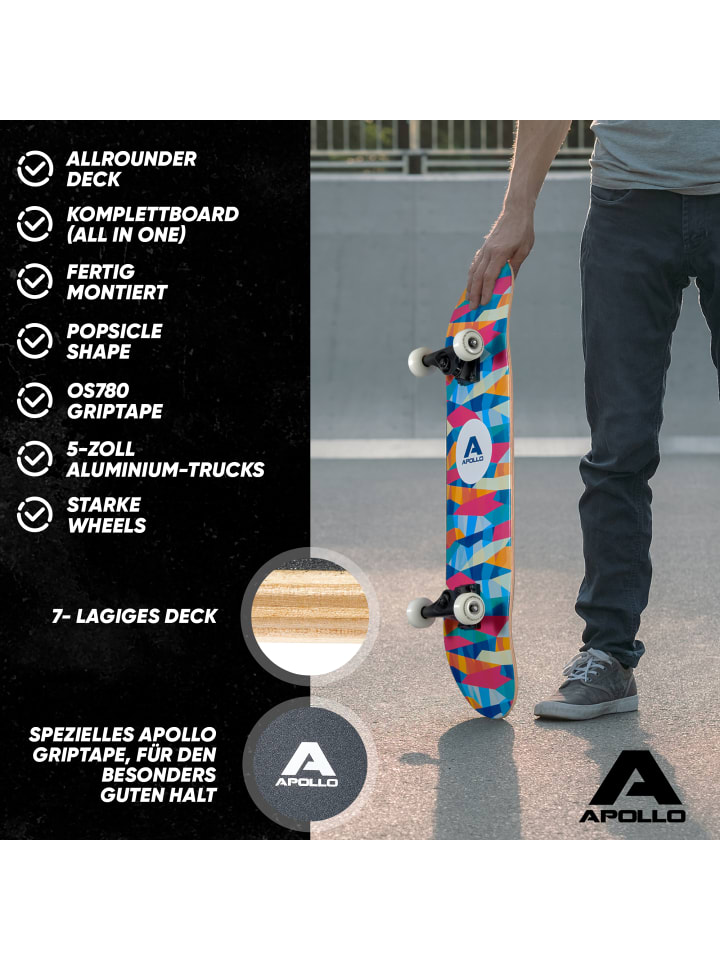 Apollo Skateboard Kinder und Erwachsene 