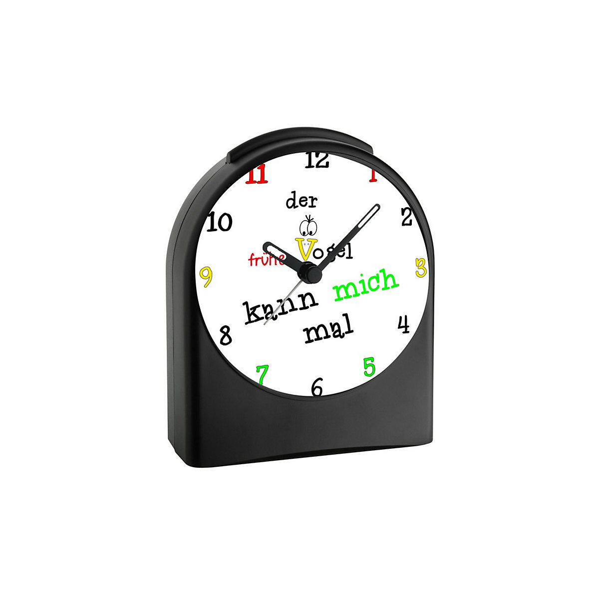 Kinder Funkwecker personalisiert mit Namen früher Vogel Atom-/Funkuhr, 12-Stunden-Anzeigeformat, Schlummerfunktion, Nachtlicht, Geräuschlos/Ohne Ticken
