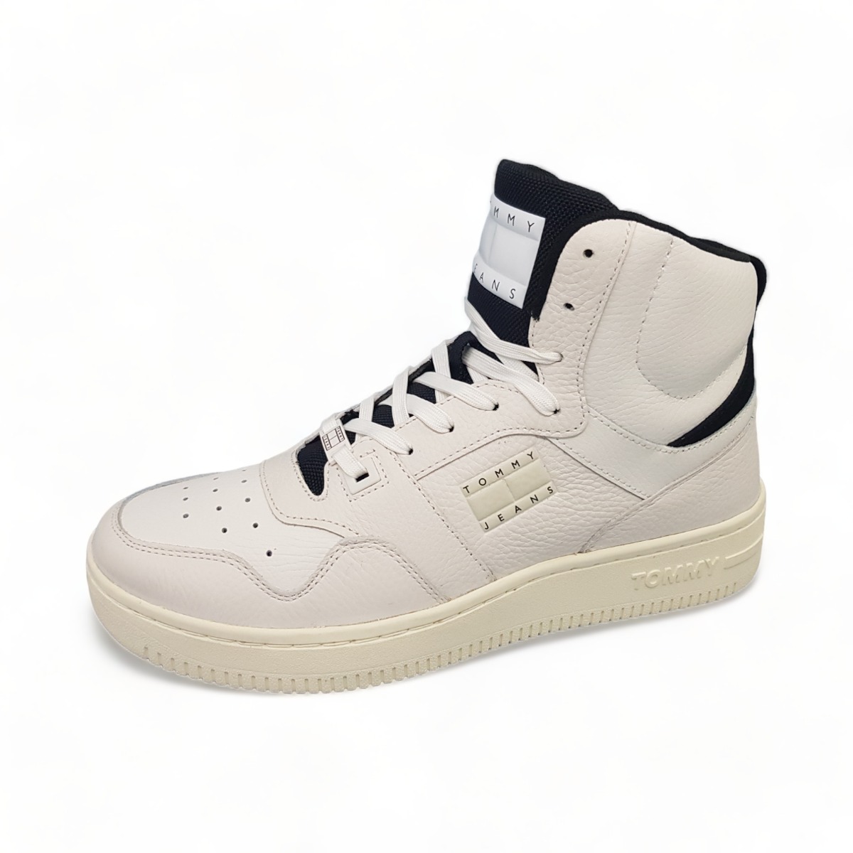 Tommy Hilfiger TJM Basket MID Leather EM0EM01258YBL Weiß YBL Ecru